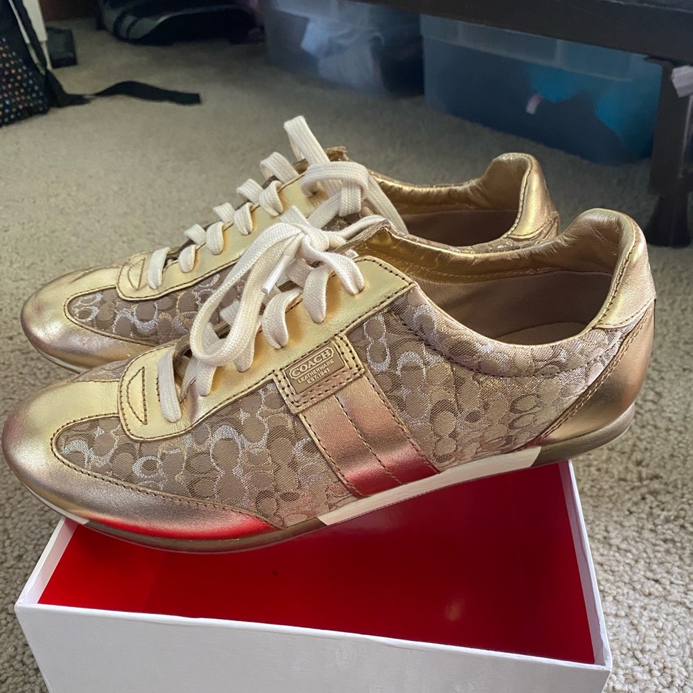 Coach Gold Sneakers
